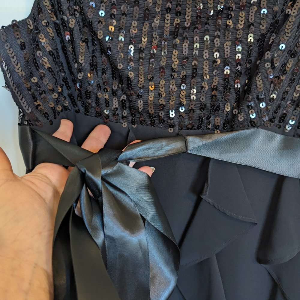 Vintage LBD! Ruffles | EMPIRE WAIST A-LINE | 6 / M | Coldwater Creek | NWOT - Picture 4 of 6